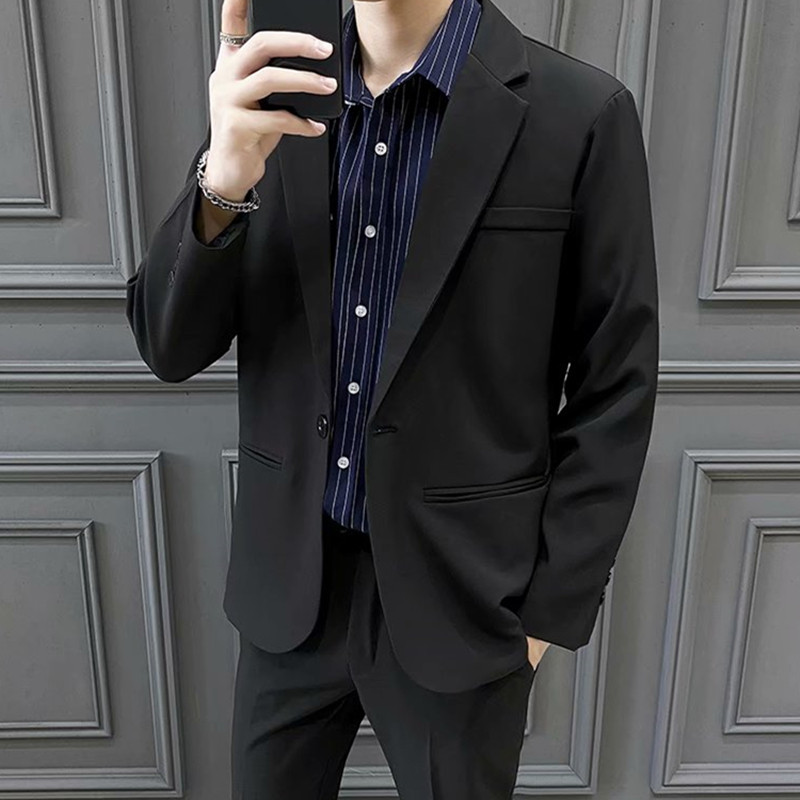 热销青少年西装男修身韩版帅气