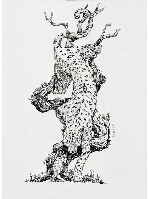 速写  #黑白插画 #临摹   #针管笔手绘  #美术生 #高一   #手绘