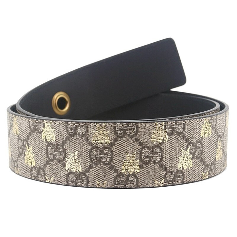 gucci古驰男士皮带小蜜蜂板扣腰带奢侈品皮带男