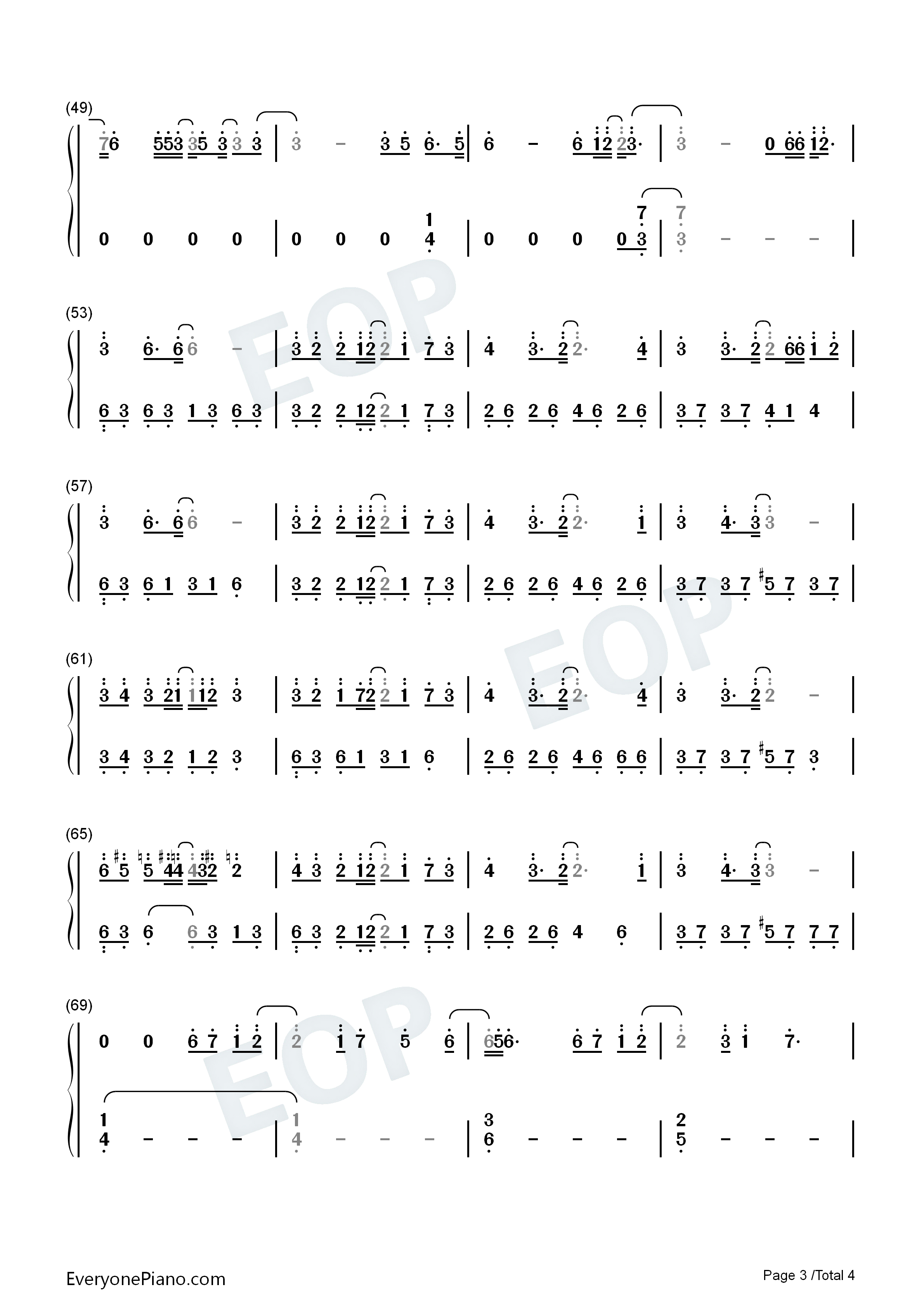 超能力-邓紫棋双手简谱预览3