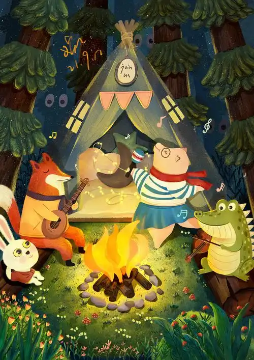 森林音乐会|插画|创作习作|厨房一只碗 - 原创作品 - 站酷 (zcool)