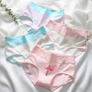网红少女内裤纯棉中学生日系发育期中高腰14岁女孩短裤16中大童三