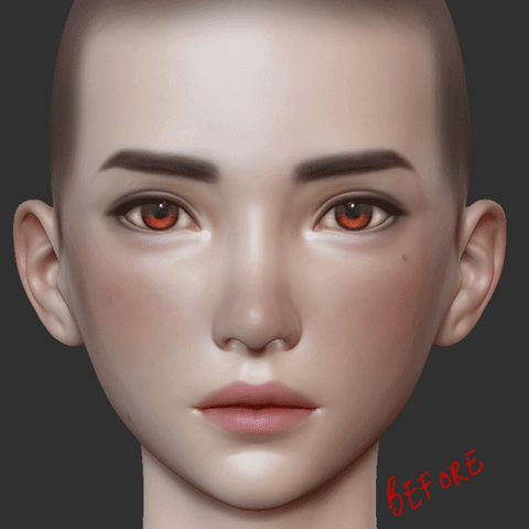 3d游戏建模女性角色制作