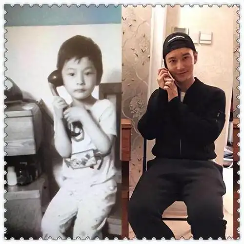 但小时候的黄晓明太过腼腆,在镜头下的他不敢说话,只会捂着脸,最后没