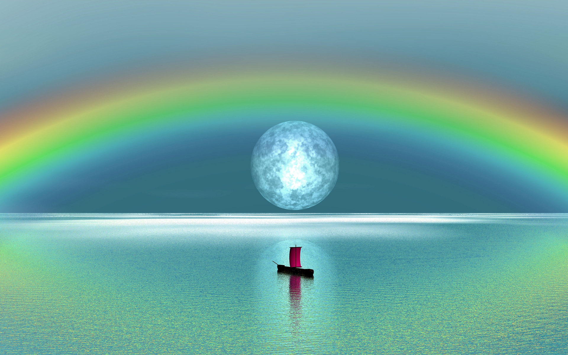 绚丽唯美的彩虹风景图片桌面壁纸