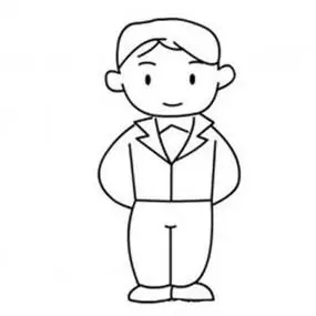 小男孩简笔画踢足球的男孩