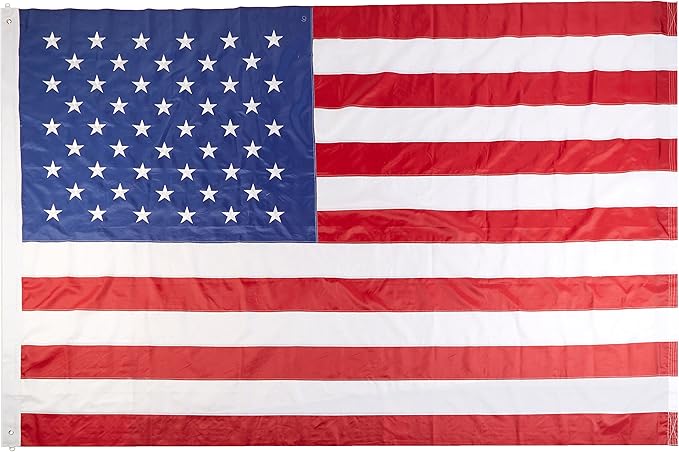 优质标准旗帜尼龙刺绣美国国旗,25.4 x 38.5 厘米