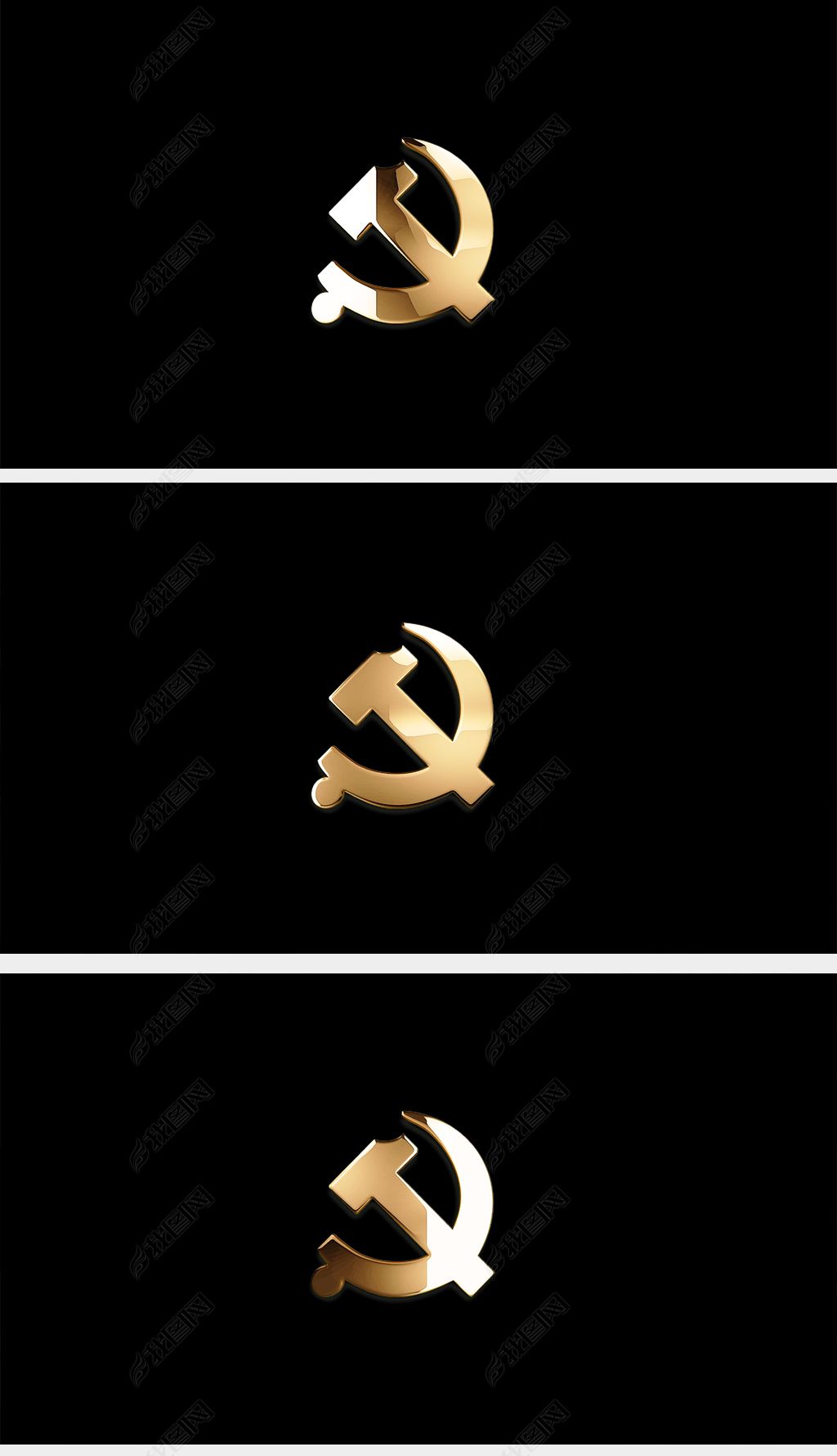 庆祝建党节党宣传片视频制作烫金党徽素材视频mov格式