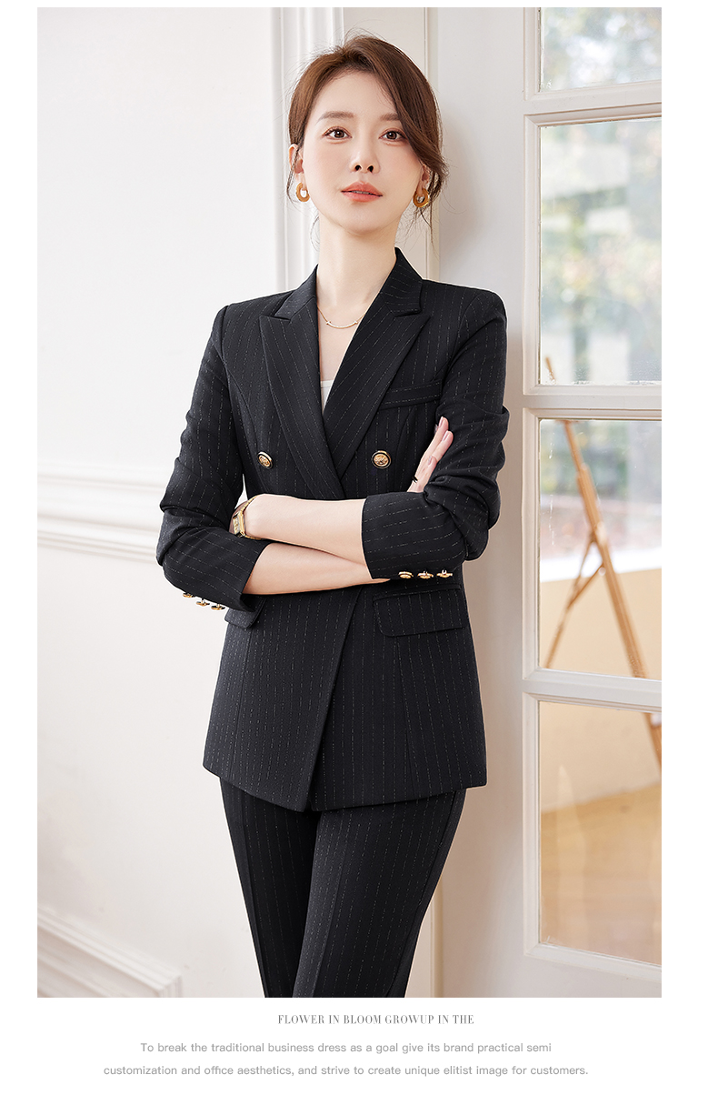 长袖职业工作服西装外套女2024新款简约干练通勤工装西服套装春