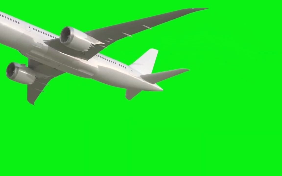 绿幕视频素材客机