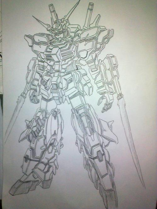 独角兽高达简笔画教程