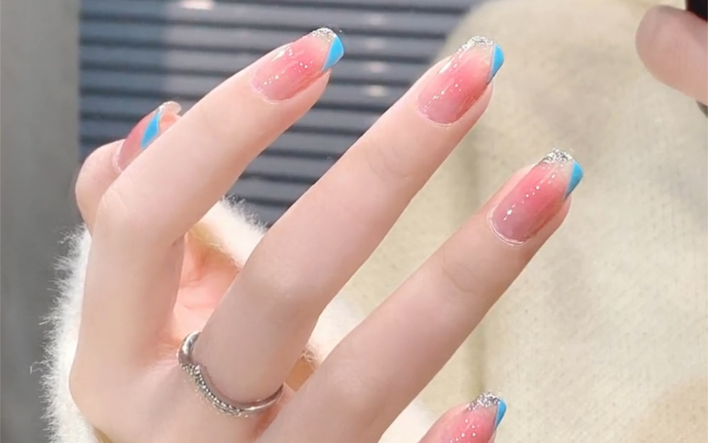 腮红法式美甲#超好看的美甲#仙女必备#美甲款式推荐#高级感美甲#夏季