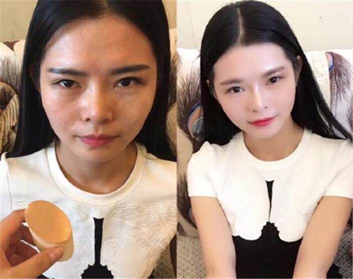 6张女子化妆前后的对比图,第五张亮了!