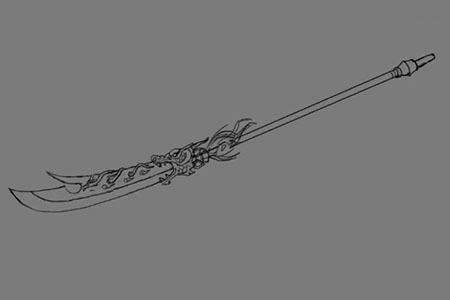 青龙偃月刀简笔画教程