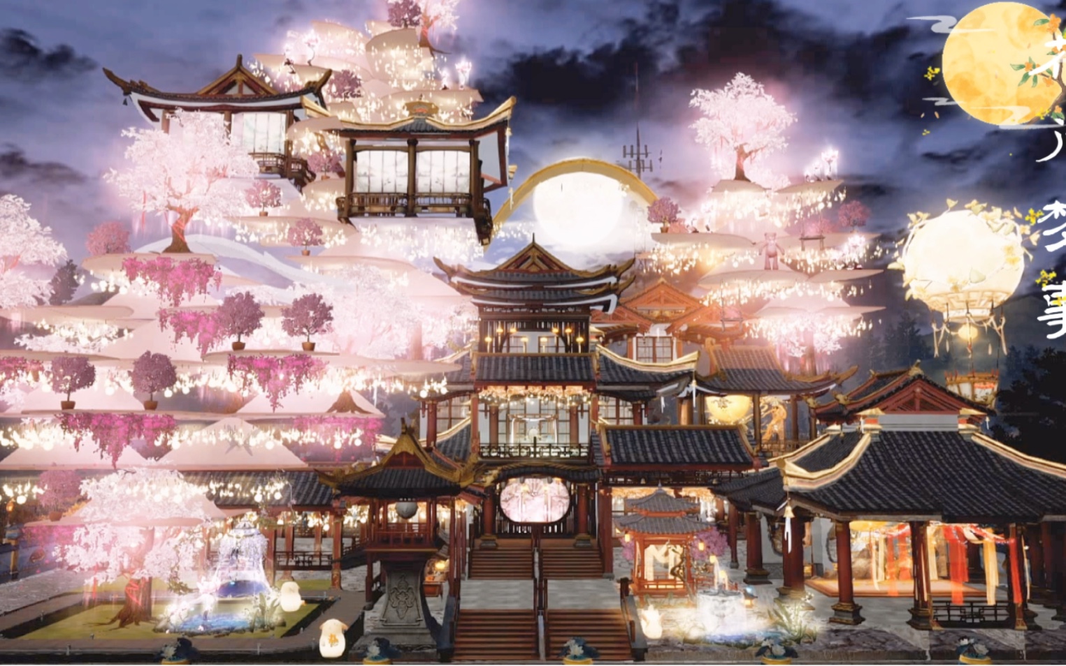 明日之后原创双人古风建筑 花间梦事_手机游戏热门视频