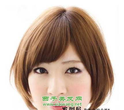 胖脸女生适合的短发图片(9)_胖脸发型_西子美发网