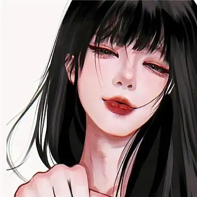 超火不易撞的动漫手绘酷拽女头_女生头像_美头网