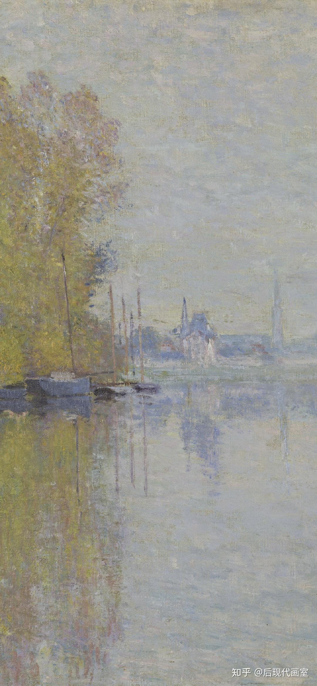 塞纳河畔的秋色莫奈
