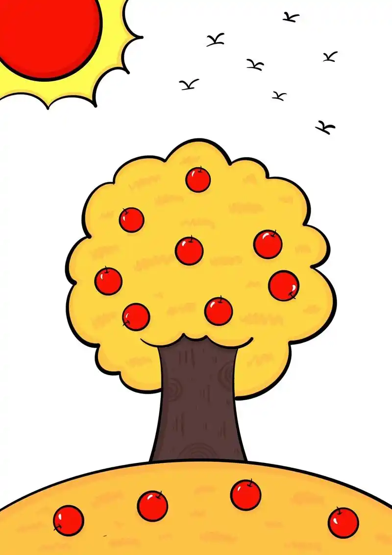 秋天主题简笔画,儿童秋天创意绘画教程 - 抖音