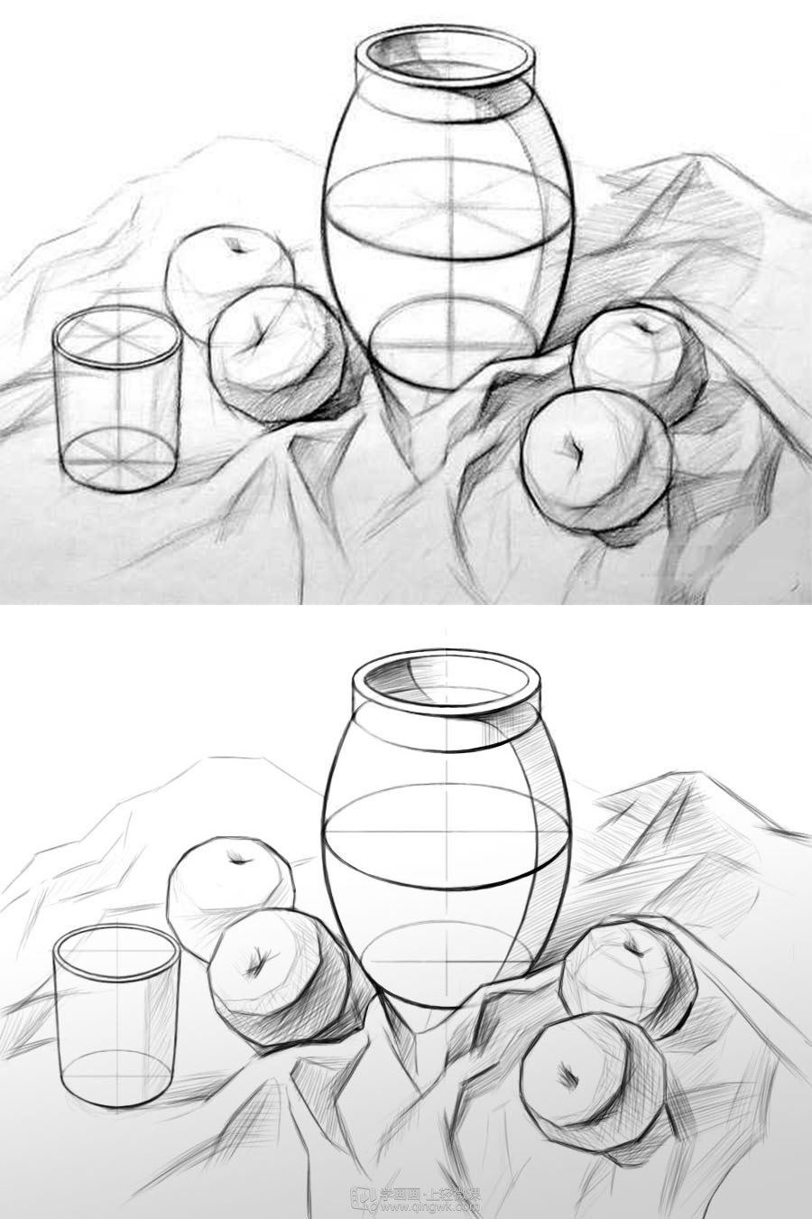 作业:学原画要不要学素描之组合静物素描画法训练 - 用户7290