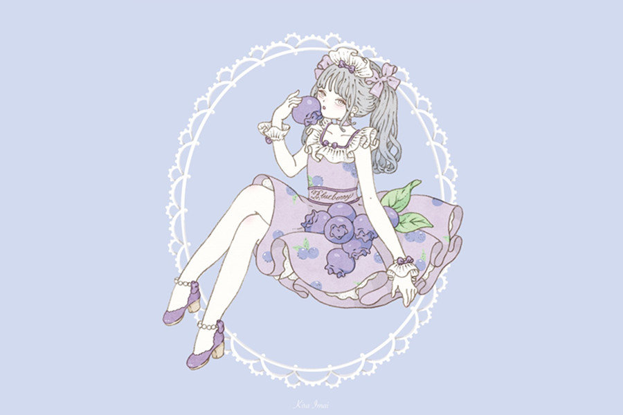 水果拟人化lolita扮相像精灵草莓少女足够甜美