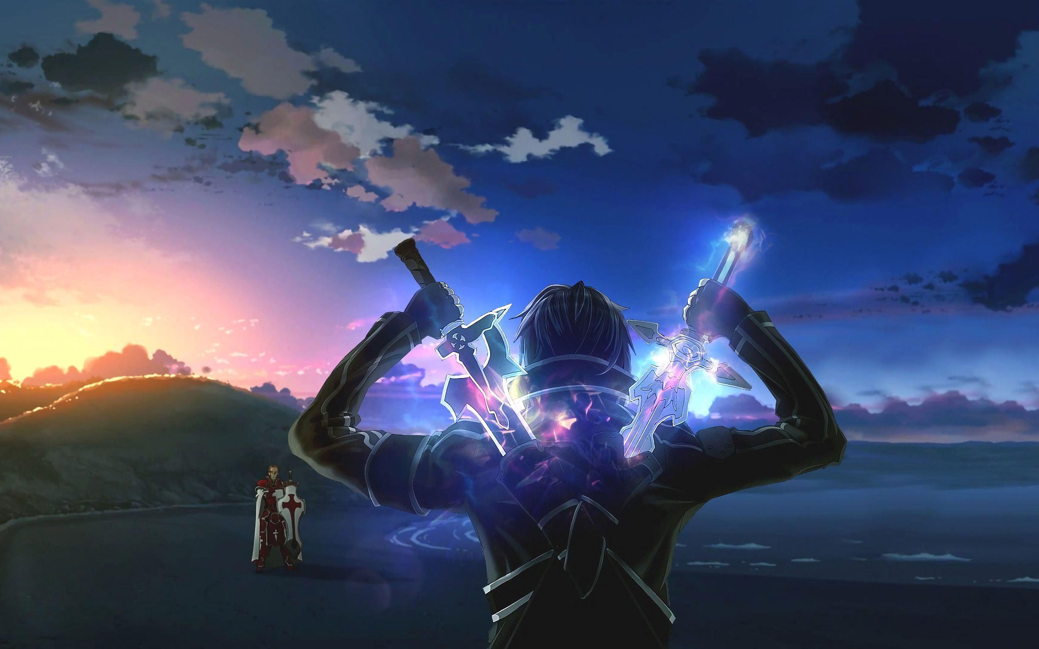 300英雄超燃桐人剪辑孤魄独行是信仰黑白双剑是执念