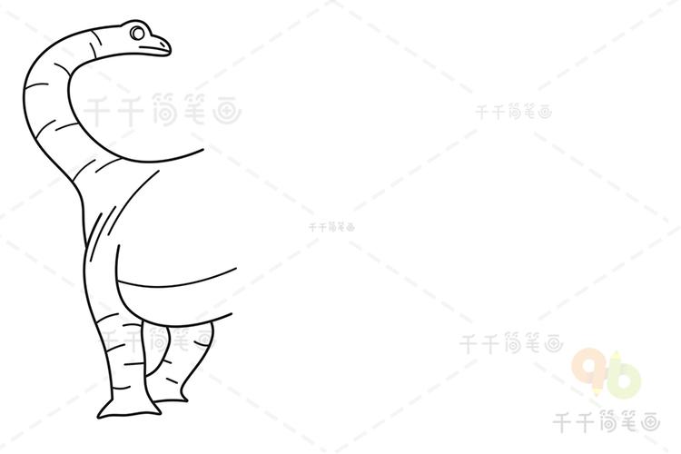 恐龙阿贡简笔画步骤