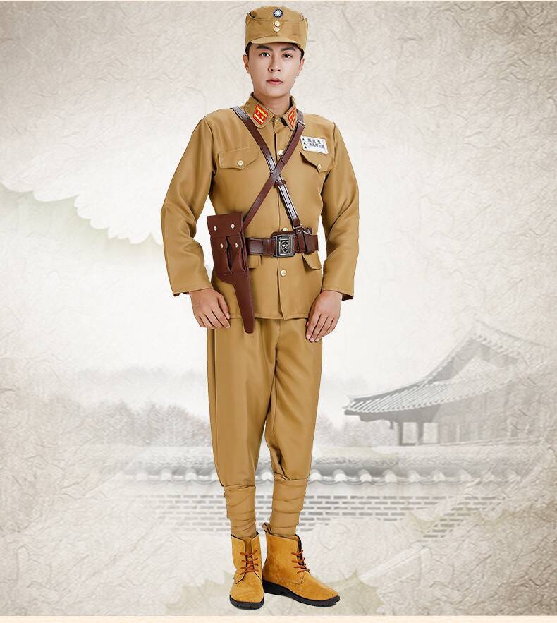 民国军装国民党披风美式军装国军军装军官表演服国军军装演出服装