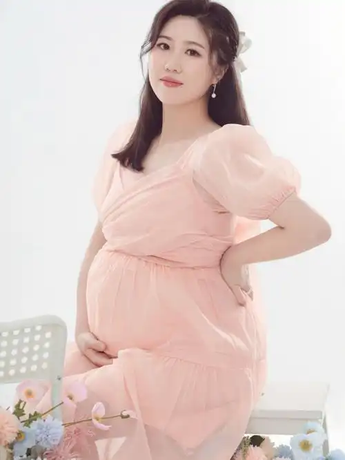 孕妇照我的葡萄足月了