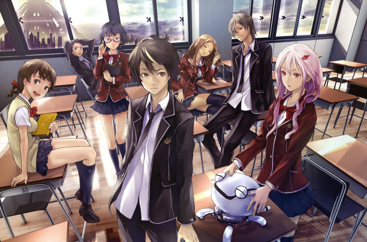 罪恶王冠,女孩,男孩,同学,学校课桌,班级,罪恶王冠5k动漫图片