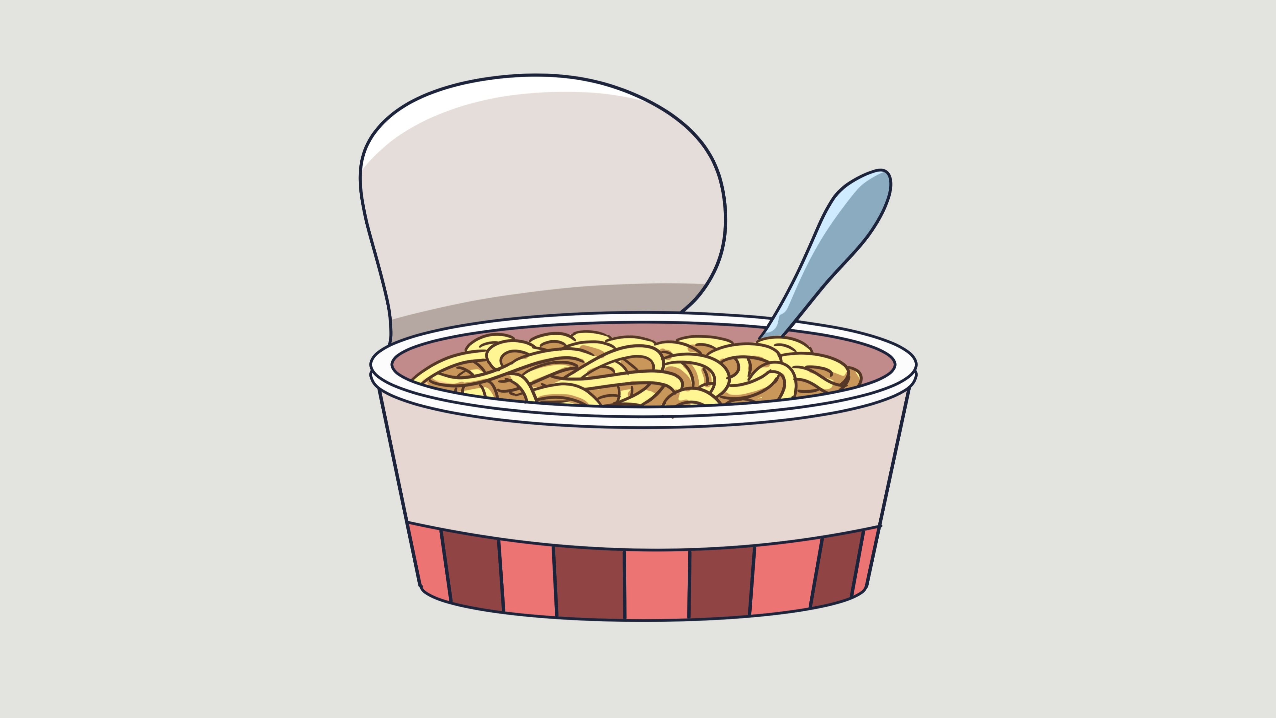 怎样画1碗泡面?