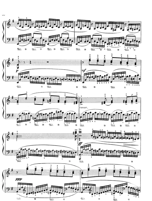 玛尼诺夫六首音乐瞬间 moment musical 4 e小调 rachmaninoff 钢琴谱