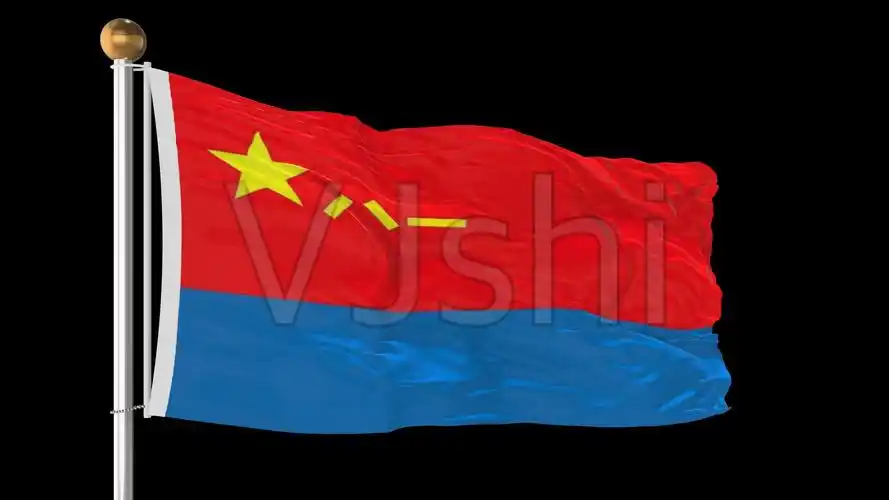 中国人民解放军空军军旗无缝循环_3840x2160_高清视频素材下载(编号