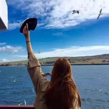 女生头像蓝色系背影布满算数