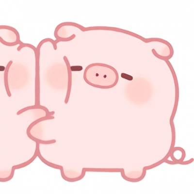 可爱猪情侣头像两张高清好看的猪猪情侣头像呆萌卡通图片