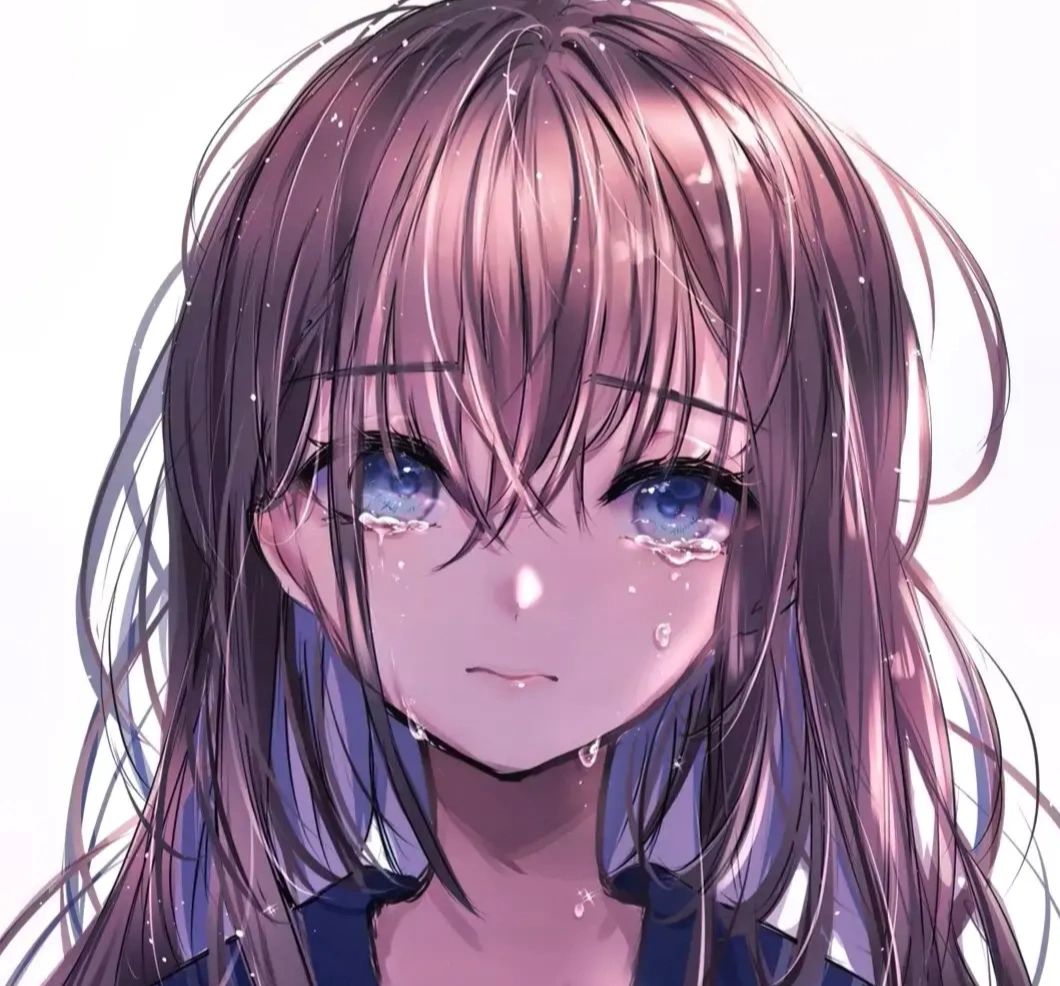 伤感动漫女生流泪头像