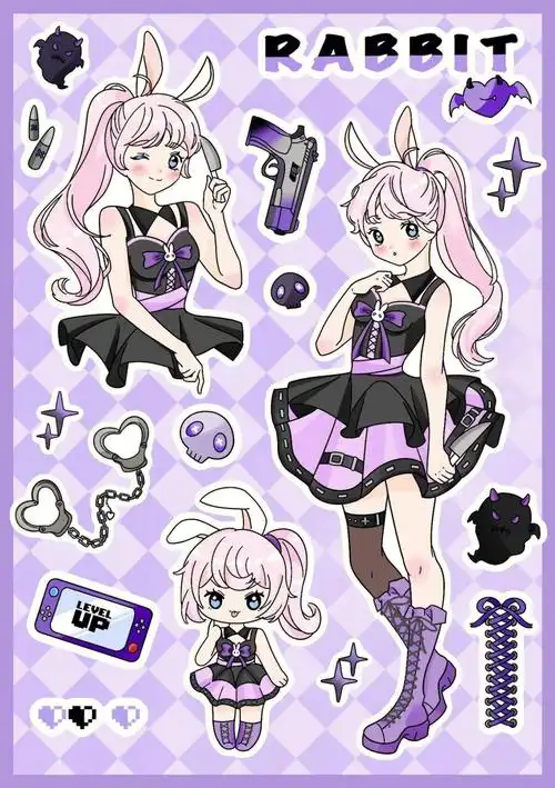 咕卡人物手帐贴纸