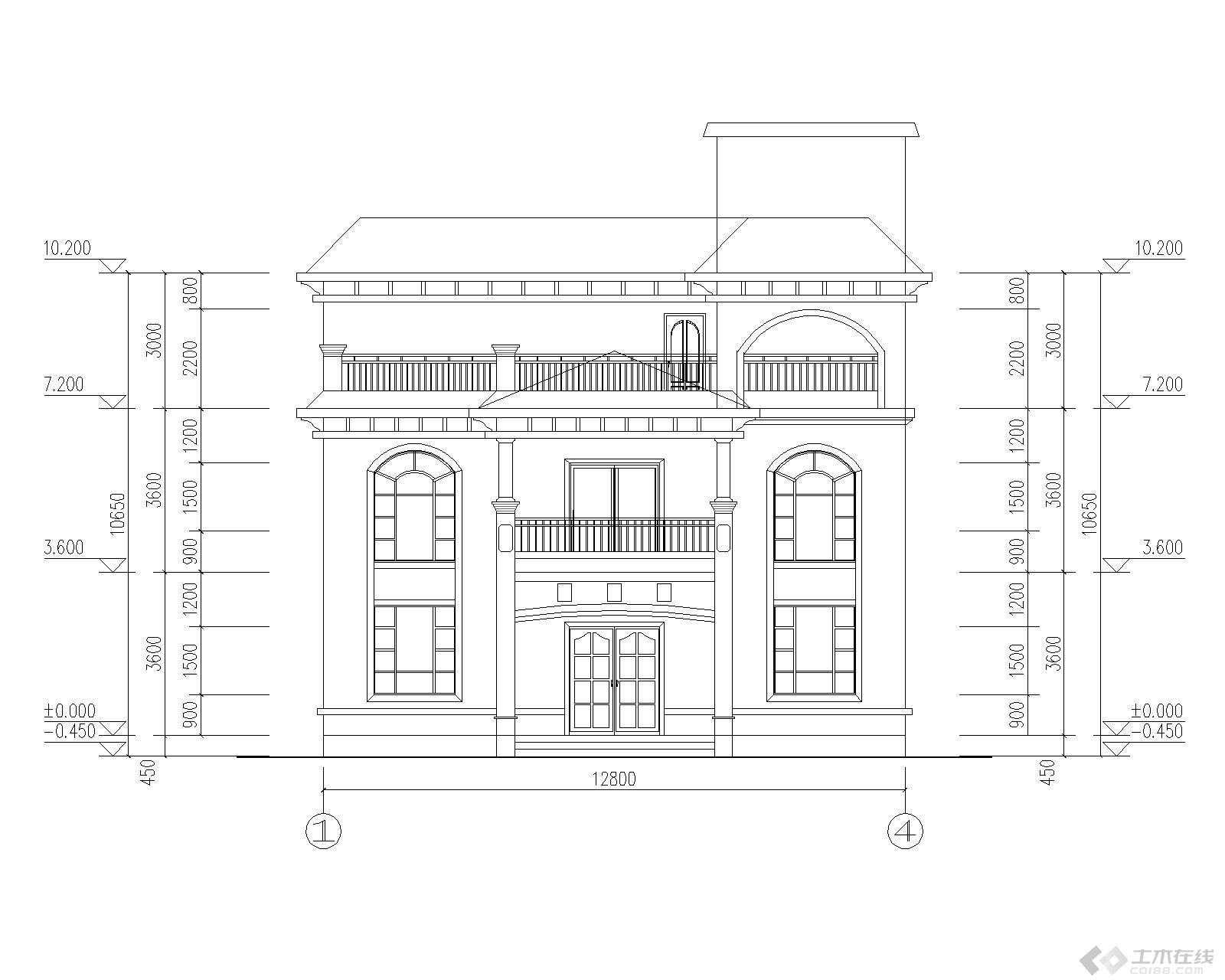 新手学设计(小别墅,平,立面图),求大师指点