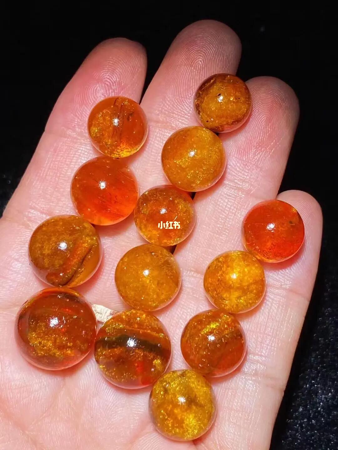 红爆金琥珀标本金光闪闪配串提色必备