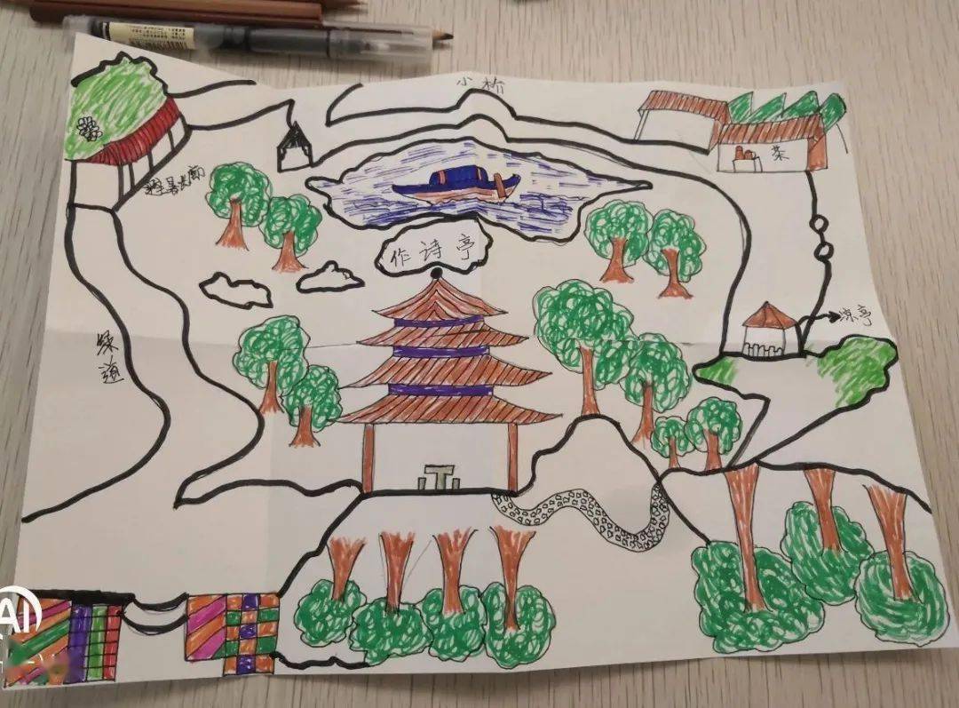 共战疫之巧手绘春四年级线上作业展