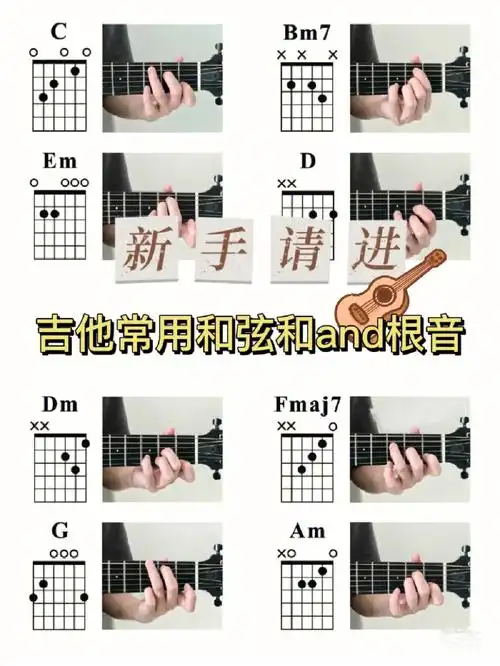 『吉他入门系列」常用和弦指法图十和弦根音t7815 ==============