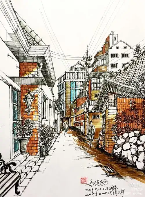 【学画】钢笔淡彩