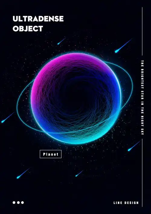 ai绘制创意抽象线条海报