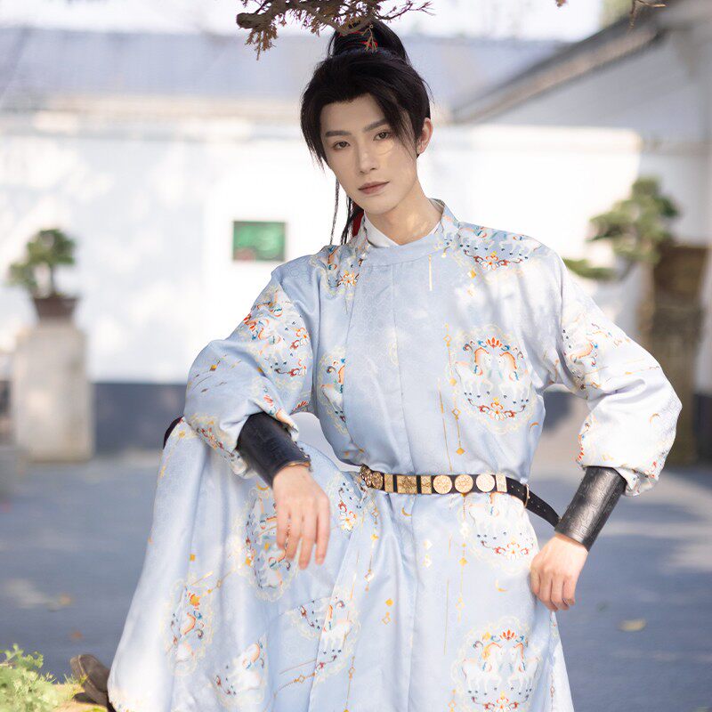 汉服男装唐制圆领袍春夏秋古装男生仙气古风汉元素男士明制道袍