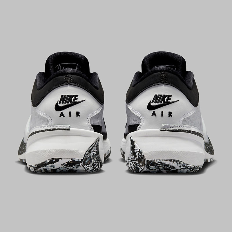 耐克男鞋zoom freak 5 ep字母哥5代白黑缓震运动篮球鞋dx4996-101