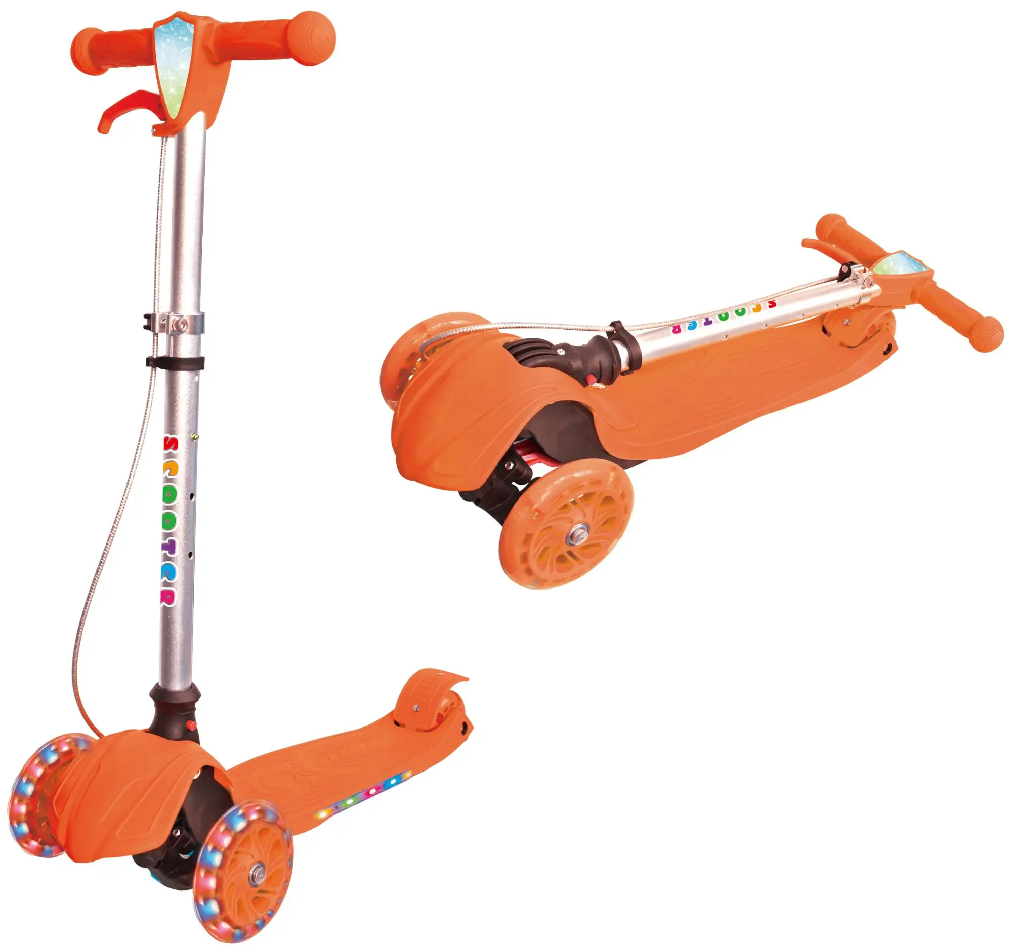 foldable kid ride scooter with led light and music