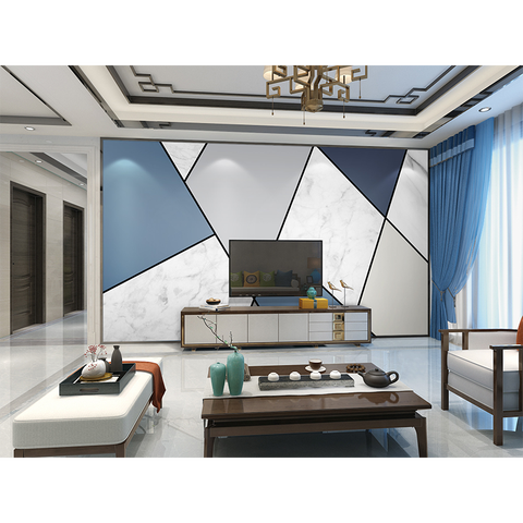 简约现代几何图形客厅墙纸北欧风格网红电视背景墙壁纸8d立体壁画