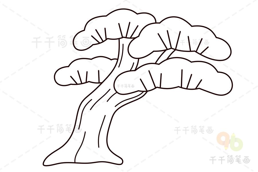 乔松的简笔画简单