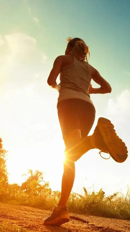 运动奔跑女h5背景素材