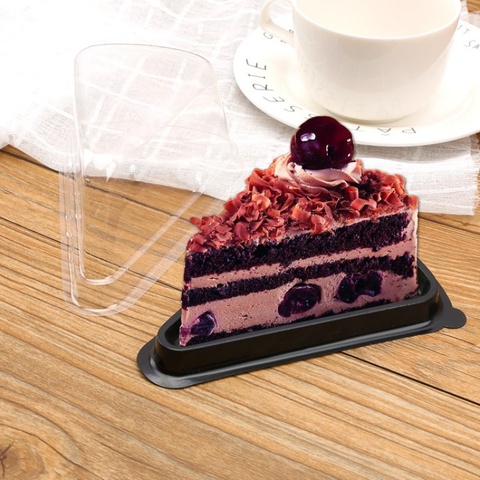 a03三角形蛋糕盒子切件慕斯8寸千层切块榴莲西点透明一次性包装盒